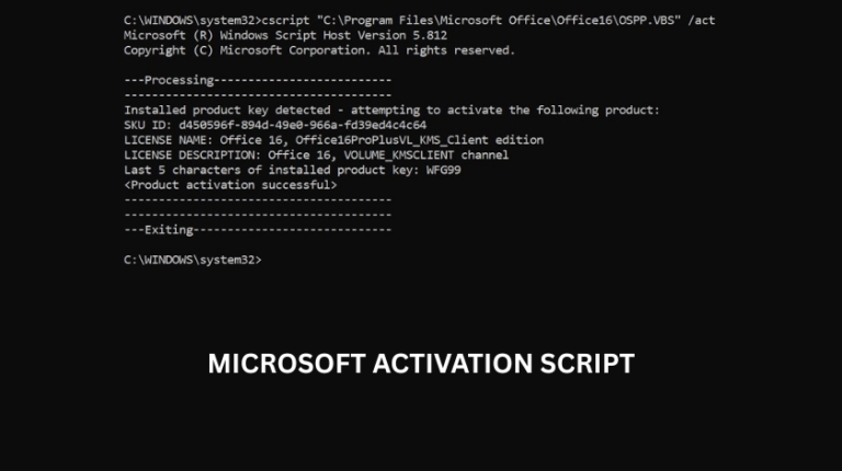 microsoft activation script